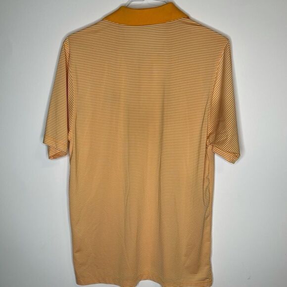 Medium Fennec Orange and White Striped Golf Polo - Picture 6 of 6